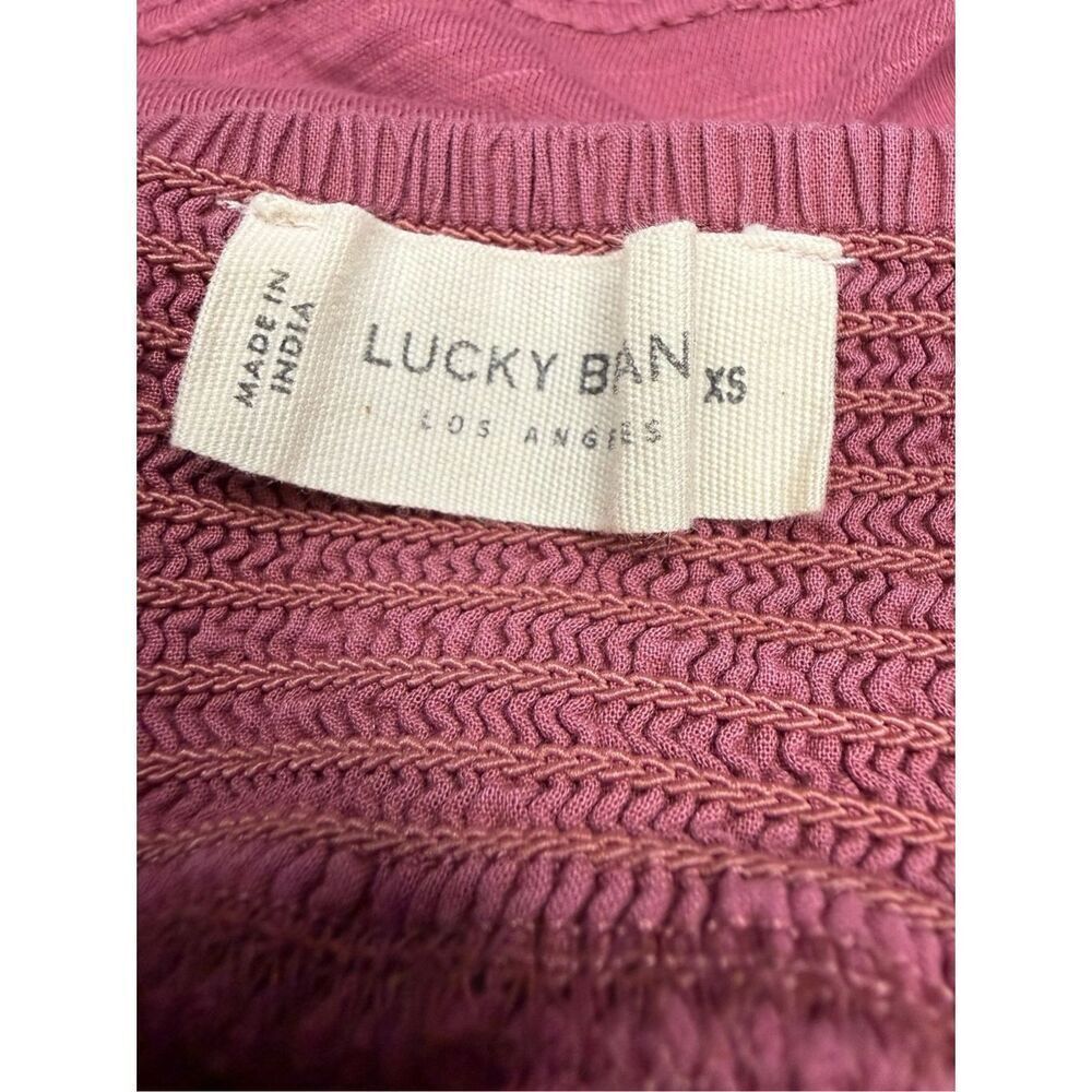 Lucky Brand Women’s XS Square Neck Lace Tank Babydoll Top Rose Brown Flowy Y2K - Picture 8 of 9